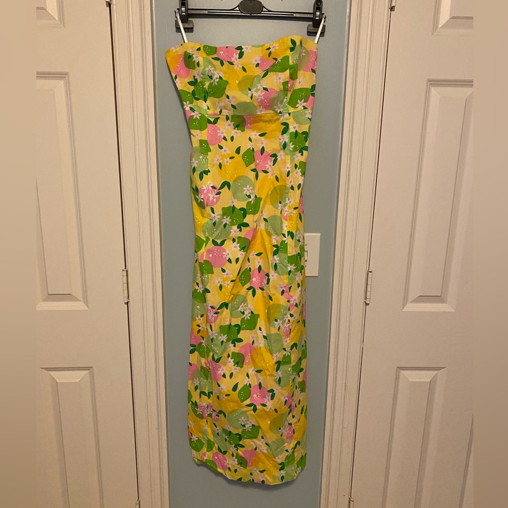 Lilly Pulitzer Lemon Strapless Dress